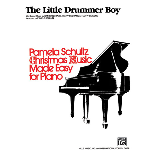 Little Drummer Boy Percussion Sheet Music with Lyrics