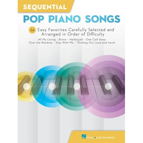 Sequential Pop Piano Songs - Easy Piano Songbook with Lyrics, 88 Pages, 24 Songs, Hal Leonard