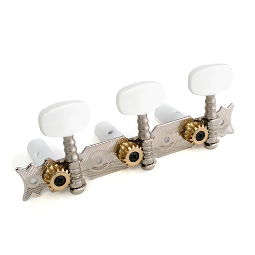 Van Gent 3/3 Classical Machine Heads on Nickel Plate with Ivory Buttons