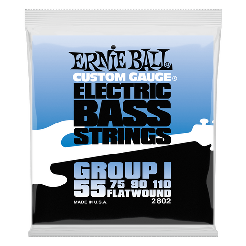Ernie Ball Flatwound Group I Electric Bass String, 55-110 Gauge