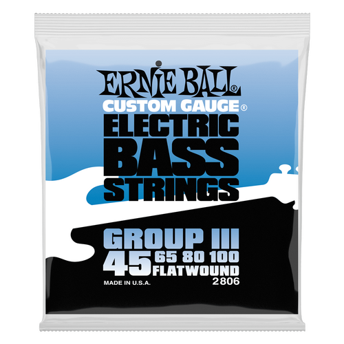 Ernie Ball Group III Flatwound Electric Bass Guitar Strings (45-100)