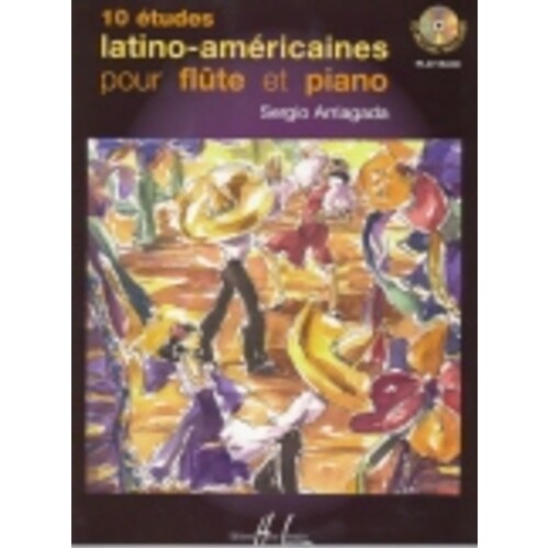 Latin American Etudes 10 Flute/Piano Book/CD (Softcover Book)