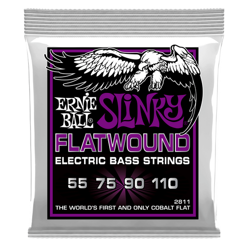 Ernie Ball Power Slinky Flatwound Bass Guitar Strings (55-110)