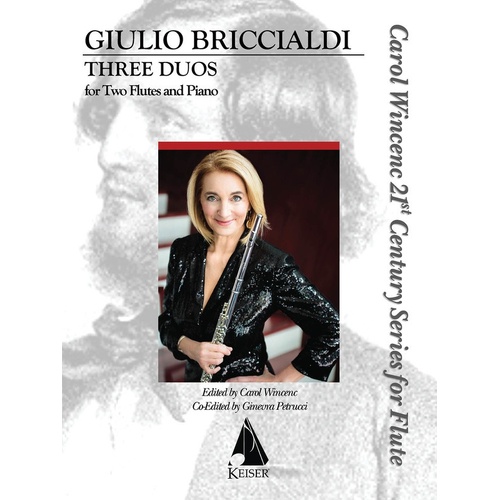 Briccialdi - 3 Duos For 2 Flutes And Piano (Softcover Book)