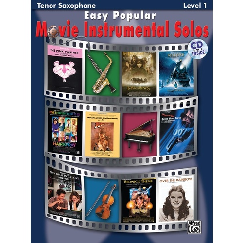 Easy Popular Movie Inst Solos Tenor Sax Book/CD