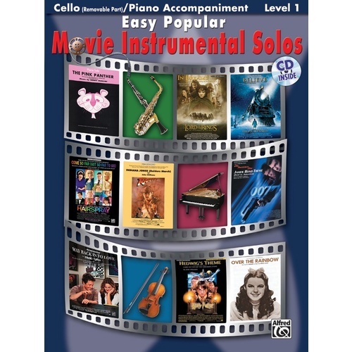 Easy Popular Movie Inst Solos Cello Book/CD