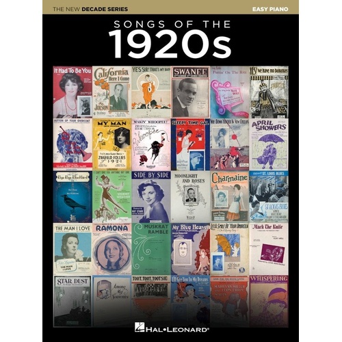 Songs of the 1920s Easy Piano Songbook - 100 Hits from the Roaring '20s - Hal Leonard - 360 Pages - The New Decade Series