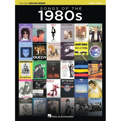 Songs of the 1980s Easy Piano Songbook by Hal Leonard