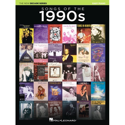 Songs of the 1990s Easy Piano Songbook by Hal Leonard, 410 Pages, New Decade Series