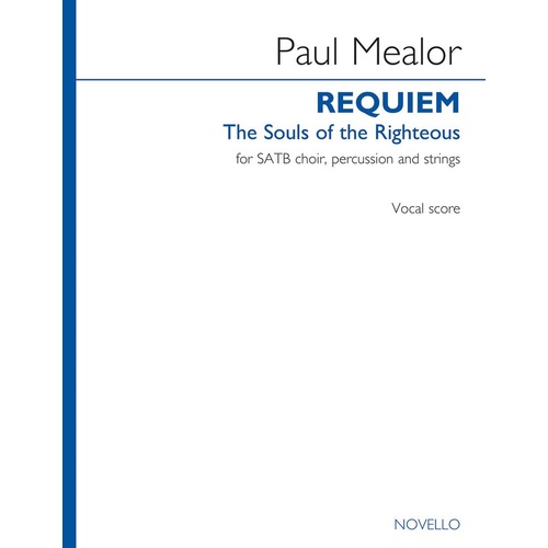 Mealor - Requiem Souls Of The Righteous Vocal Score (Softcover Book)