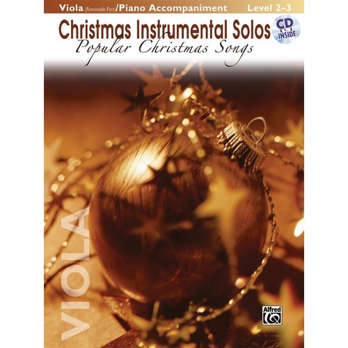 Christmas Solos Popular Songs Viola Book/CD