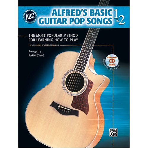 Alfred's Basic Guitar Pop Songs 1 & 2 Book with CD
