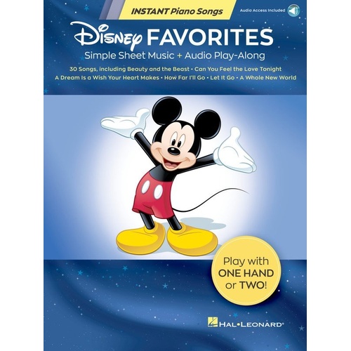 Disney Favorites Instant Piano Songs Book