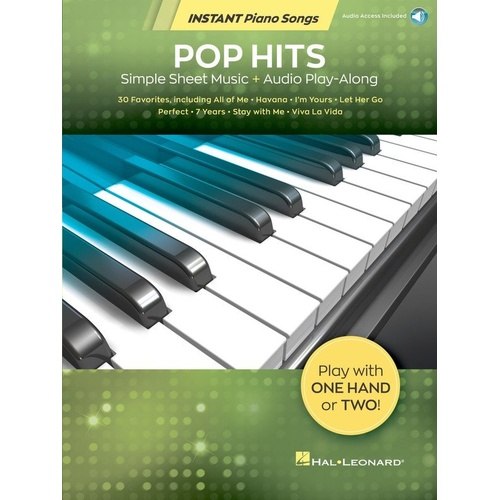 Pop Hits Instant Piano Songs Book