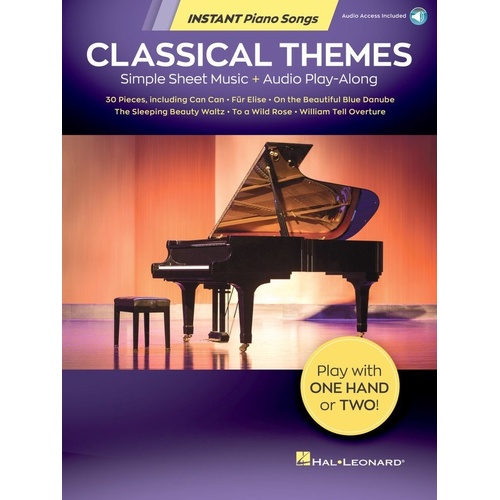 Classical Themes Instant Piano Songs Book by Hal Leonard