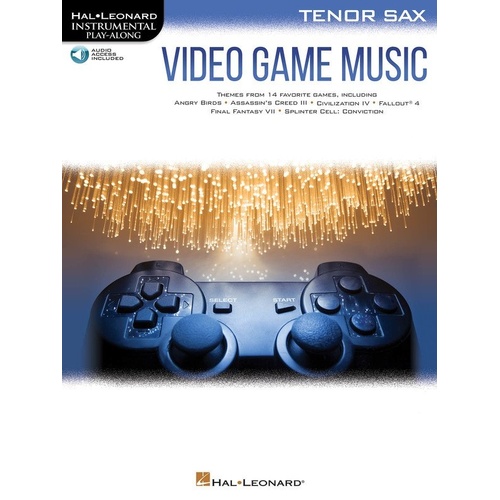 Video Game Music for Tenor Saxophone - Hal Leonard - 24 Pages - Instrumental Play-Along