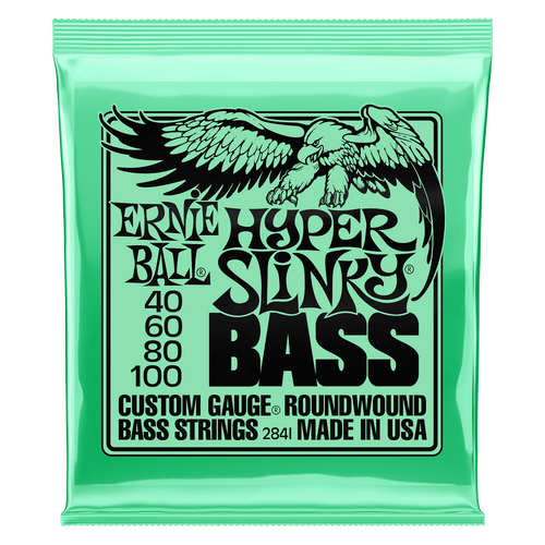 Ernie Ball Hyper Slinky Bass Nickel Wound Electric Bass Strings 40 - 100 Gauge