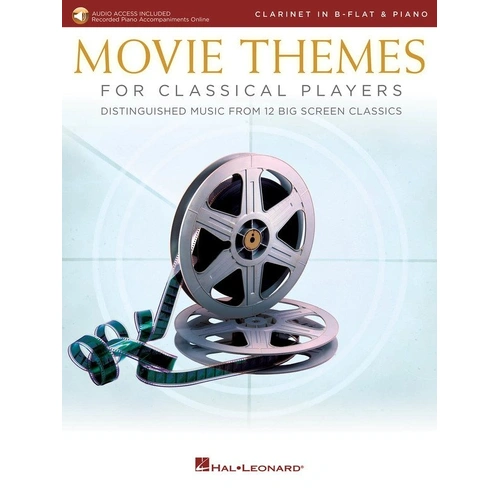 Movie Themes for Classical Players: Clarinet and Piano, Intermediate Arrangements, 64 Pages, Hal Leonard