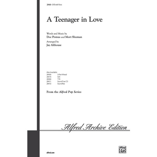 A Teenager in Love SATB Choral Sheet Music
