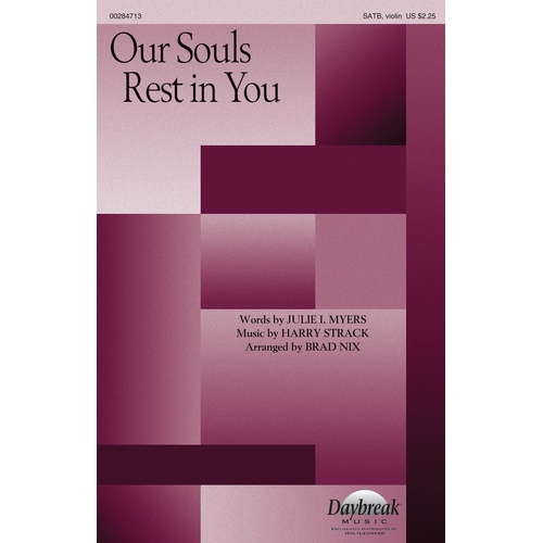 Our Souls Rest In You SATB/Violin (Octavo)