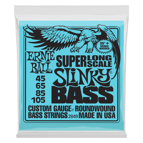 Ernie Ball Super Long Scale Slinky Electric Bass Strings-45-105 Gauge