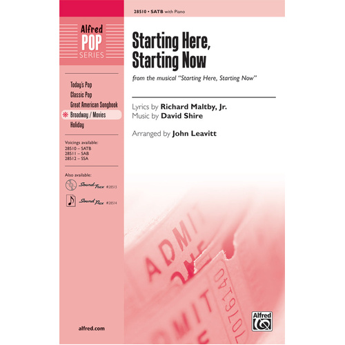 Starting Here Starting Now SATB Choral Sheet Music