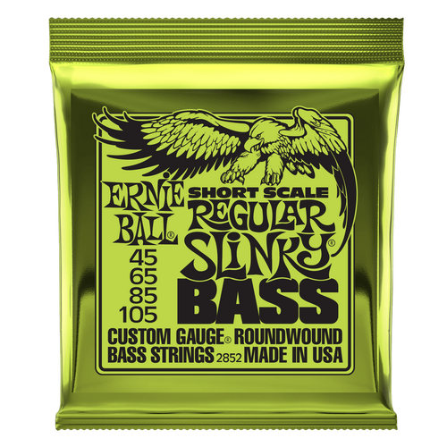 Ernie Ball Regular Slinky Nickel Wound Short Scale Bass Strings, 45-105 Gauge