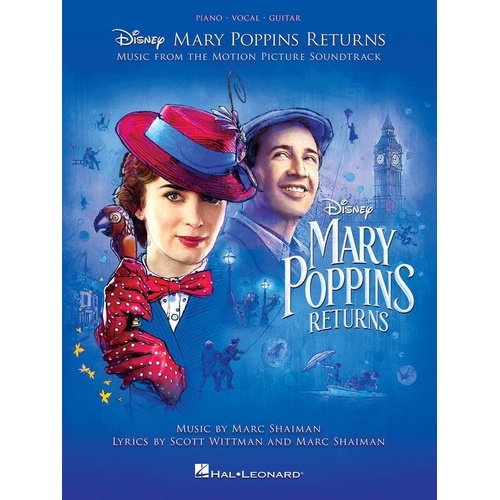 Mary Poppins Returns Movie Soundtrack Piano Vocal Guitar Songbook