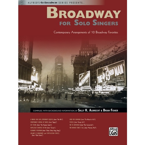 Broadway For Solo Singers Book