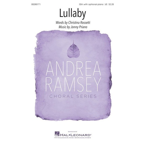 Lullaby SSAA Opt A Cappella by Hal Leonard, 12 Pages, Andrea Ramsey Choral Series