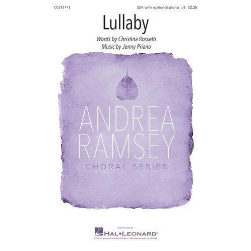 Lullaby SSAA Opt A Cappella by Andrea Ramsey - Hal Leonard Choral Series, 12 Pages