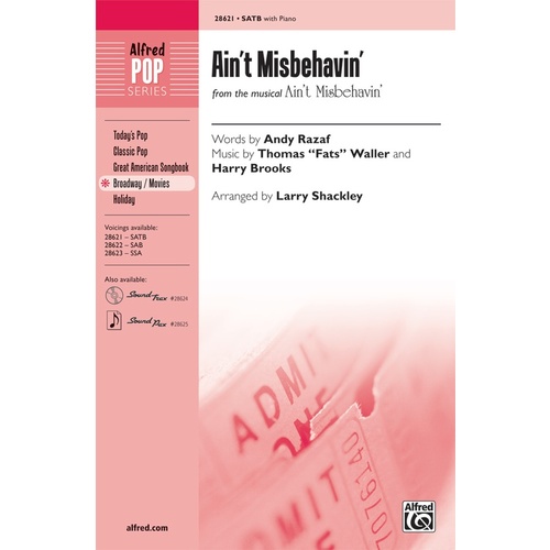 Aint Misbehavin SATB Arrangement by Shackley