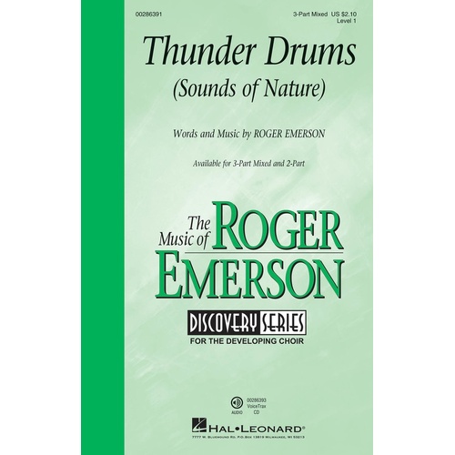 Thunder Drums 3 Part Mixed (Octavo)