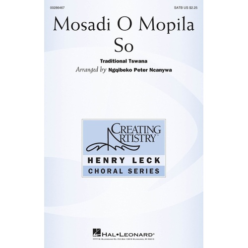Mosadi O Mopila So SATB A Cappella/Percussion (Octavo)