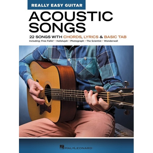 Acoustic Songs - Really Easy Guitar Songbook with Chords, Lyrics & TAB, 48 Pages, Hal Leonard