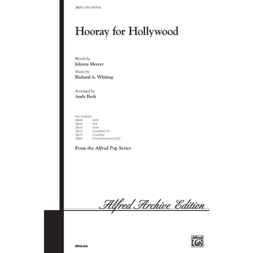 Hooray For Hollywood 2 Part/Piano