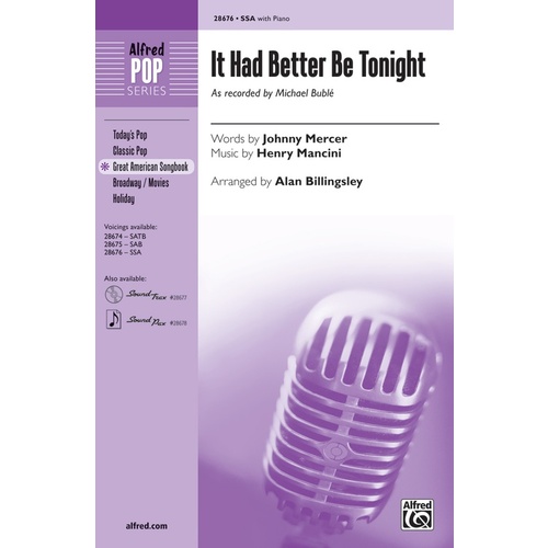 It Had Better Be Tonight SSA/Piano