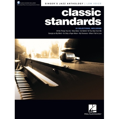Classic Standards Singer's Jazz Anthology for Low Voice by Hal Leonard
