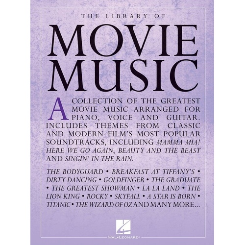The Library of Movie Music PVG Songbook for Piano, Voice, and Guitar - 280 Pages, Hal Leonard