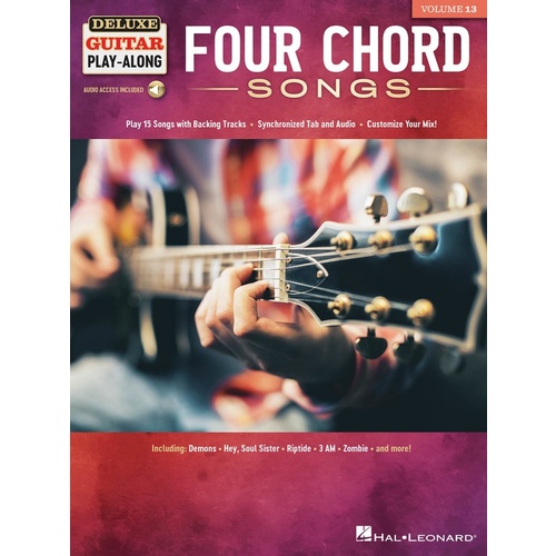 Four Chord Songs Deluxe Guitar Playalong V13 Book/Online Audio