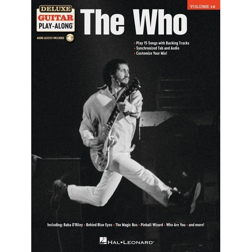 The Who Deluxe Guitar Play-Along V16 BK/OLA Songbook for Guitar with TAB and Audio