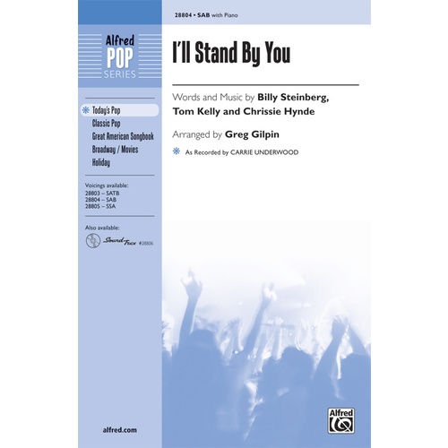 Ill Stand By You SAB/Piano