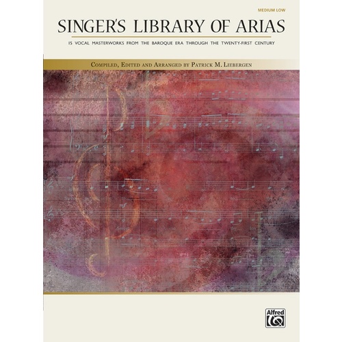 Singers Library of Arias Low Voice Book/CD
