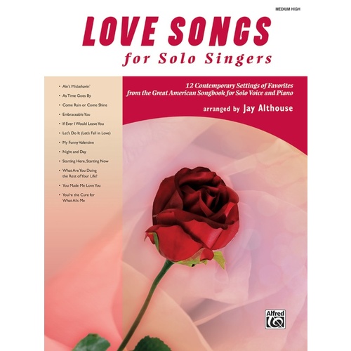 Love Songs For Solo Singers Med High Book/CD