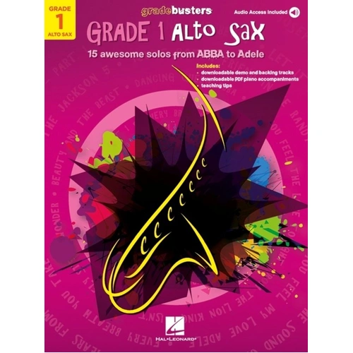 Gradebusters Grade 1 Alto Saxophone Book - 15 Songs with Online Audio Access