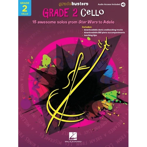 Gradebusters Grade 2 Cello Book with Audio Playback Plus