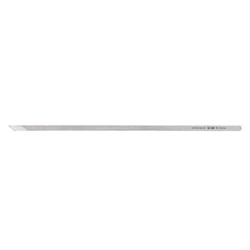 Swiss Steel Knife 3.5mm 700401, Hardened RC59-60, Double Bevelled, No Handle, Ideal for Bridge Shaping, Made in Switzerland
