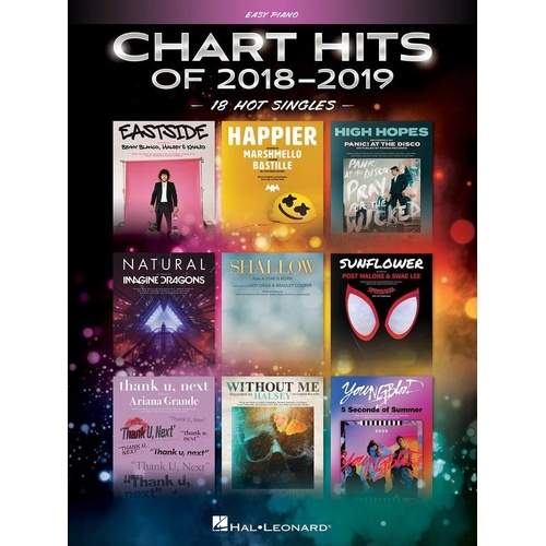 Chart Hits of 2018-2019 Easy Piano Songbook