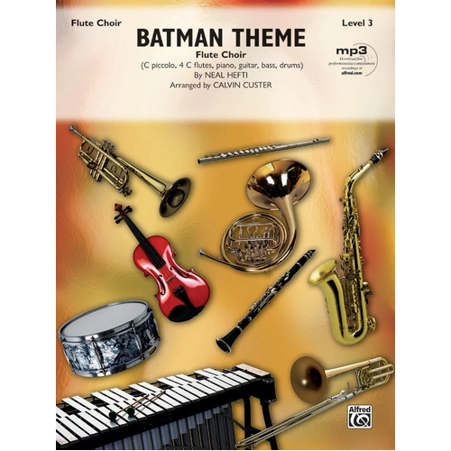 Batman Theme for Flute Choir Sheet Music with Free Recording Downloads