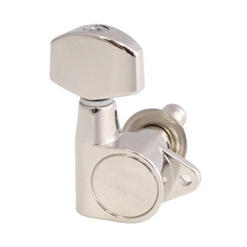 Van Gent 3/3 Enclosed Guitar Machine Heads - Nickel, 90° Screw Mount, Gear Ratio 1:15, Made in Netherlands